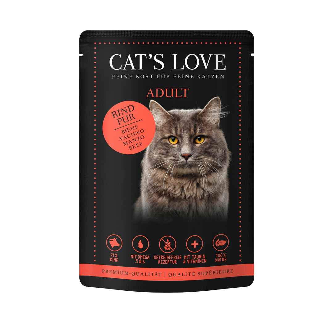CAT'S LOVE Rind Pur, 12x 85 g