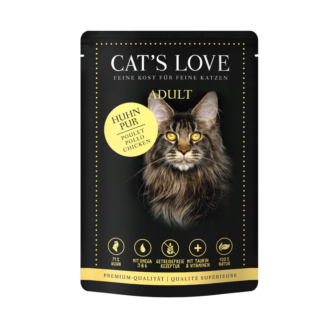 CAT'S LOVE Huhn Pur, 12x 85 g