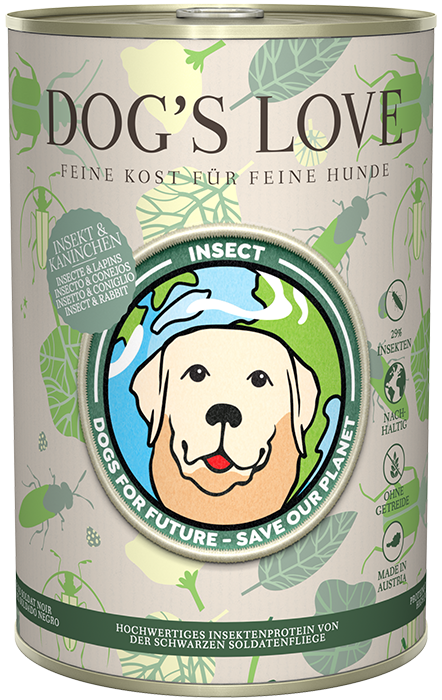 DOG'S LOVE Nassfutter Insect & Kaninchen, 6x 400 g