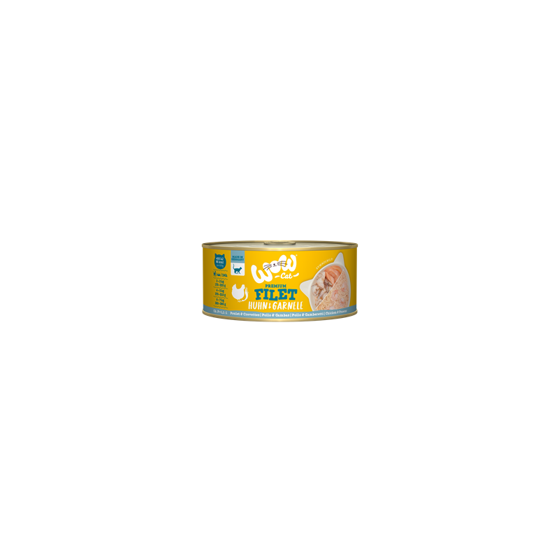 WOW CAT Hühnerfilet mit Garnelen 12x 70g
