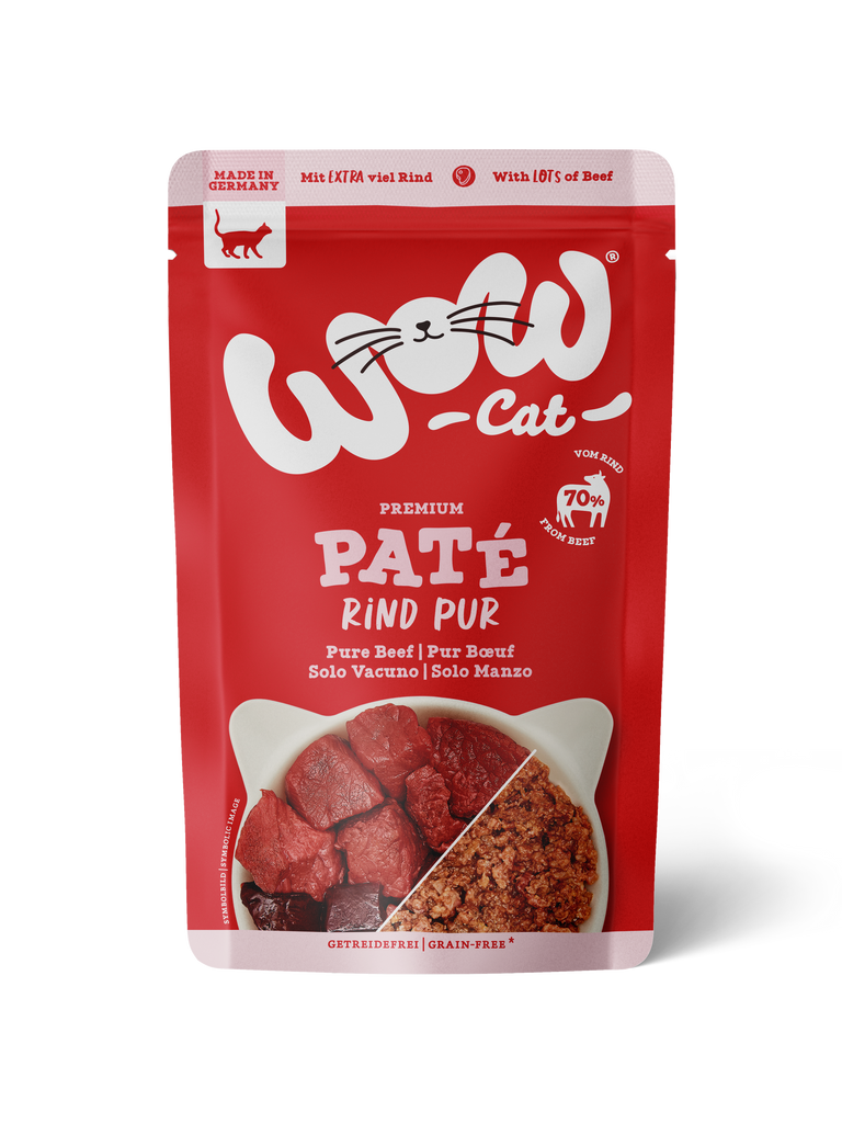 WOW CAT Nassfutter ADULT Rind Pur